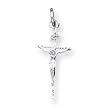 Sterling Silver Crucifix Pendant with 20 Inch Sterling Silver Chain