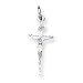 Sterling Silver Crucifix Pendant with 20 Inch Sterling Silver Chain