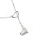 White Ice Skates Heart Lariat Charm Necklace [Jewelry]