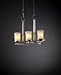 GLA-8777 - Justice Design - Dakota 3-Light Zig-Zag Chandelier - Veneto Luce - Dakota