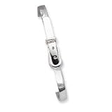 Sterling Silver 5.25mm Solid Polished Fancy Buckle Bangle Bracelet QB204