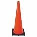 PVC Traffic Cones, 18 in, PVC, Orange/Black (25 Pack)