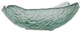 Clear Spanish Small Square Pebbled Surface Recycled Glass Bowl 9oz Set / 4