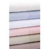 Daniadown 5306107 Luxe 600 TC Egyptian Cotton Fitted Sheet in White,Queen