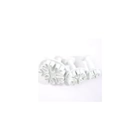 Set of 3 Sugarcraft Snowflake Plunger Cutter