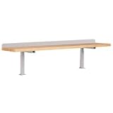 Workbench Butcher Block Adjustable Riser Shelf With Back Stop - Gray