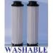 2 WASHABLE and REUSABLE Hepa Filters for All Bagless Hoover Windtunnels