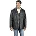 Excelled Men's 3/4 Length Cowhide Leather Car Coat