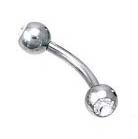 Cz clear double gem Eyebrow Ring curve Eye brow tragus body jewelry piercing bar Rings 16g