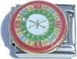 Clearly Charming Big Roulette Wheel Italian Charm Bracelet Link