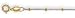 14k Two-Tone 1 mm Saturn Link Anklet - 10 Inch