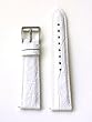 Watchband Genuine Crocodile 12mm White Watchband Genuine Crocodile 12mm White