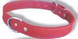 22" inch Red Leather dog collar - one of our dog collars in leather