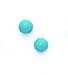 14k Yellow 6 mm Round Blue Turquoise Earrings