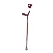 Drive Medical Euro-Style Lightweight Aluminum Forearm Crutch for Adult, Red - 1 Pair