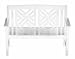 Fretwork Bench, White Polyurethane Finish