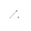 Silver Gold Plated Ball Nose Stud - 1.8 mm End Ball with CZ - Sold Individually