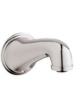 Grohe 13 612 EN0 Geneva 6-Inch Wall Mount Tub Spout, Infinity Brushed Nickel
