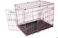 Economy folding dog crate - PINK - 24ins - lightweight