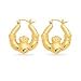 Small Claddagh Hoop Earrings in 14K Yellow Gold