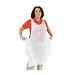 San Jamar 8706 Polyethylene Disposable Bib Apron, Large, 46" Length x 28" Width, White