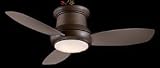 52-Inch Hugger Ceiling Fan with Three Blades and Light Kit
