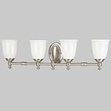 Progress Lighting Victorian Brushed Nickel Four-Light Bath Fixture