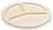 Carlisle, 3 Compartment Plate, Tan, 8-3/4'' diameter, 12/CS