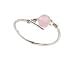 STERLING SILVER WIRE RING WITH ROSE QUARTZ BEAD SIZE 7
