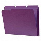 Smead 13043 Smead File Folders, 1/3 Cut, Top Tab, Letter, Purple, 100/Box
