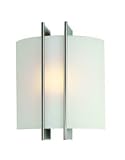 Checks Collection 9 inches High Wall Lamp in Polished Steel