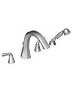 Moen Showhouse TS244 Felicity Two handle Roman tub with built-in hand shower diverter, Chrome