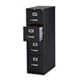 4-Drawer Vertical File, with Lock, 15"x25"x52", Light Gray (LLR60651) Category: Vertical File Cabinets