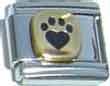 Clearly Charming Paw Print Animal Italian Charm Bracelet Link