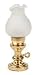 Dollhouse Miniature 1/2 Scale Frosted Shade Oil Lamp