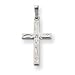 18in Rhodium-Plated Medium .01 Ct. Diamond Cross