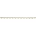 14K Two Tone Cross Heart Bracelet - 7 inches
