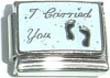 Clearly Charming I Carried You Italian Charm Bracelet Link