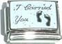 Clearly Charming I Carried You Italian Charm Bracelet Link