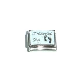 Clearly Charming I Carried You Italian Charm Bracelet Link