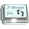 Clearly Charming I Carried You Italian Charm Bracelet Link