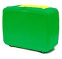 Lunchbox Green Plastic with Yellow Handle