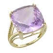 11TN061n2iL. SL160  ZALES Cushion Cut Amethyst Split Shank Ring in 18K Gold Vermeil   Size 7 amethyst rings