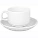 White Stacking Cup Saucer Tea Set Coffee Mug Crockery - 200ml 7oz (Box 12)