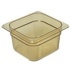H-Pans Food Pan Sixth Size - 4 Deep Amber