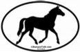 Horse Oval bumper sticker