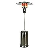 Fire Sense Portable Propane Outdoor Standing Gas Patio Heater - Gun Metal