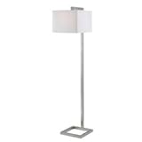 IMAGE OF Kenroy Home 21080BS 4 Square Floor Lamp, Brushed Steel
