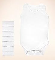 7 Pack - Pure Cotton Sleeveless Bodysuits
