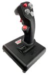CH Products 5-Button USB F-16 Combatstick with 2-Hats/Throttle for PC/Mac